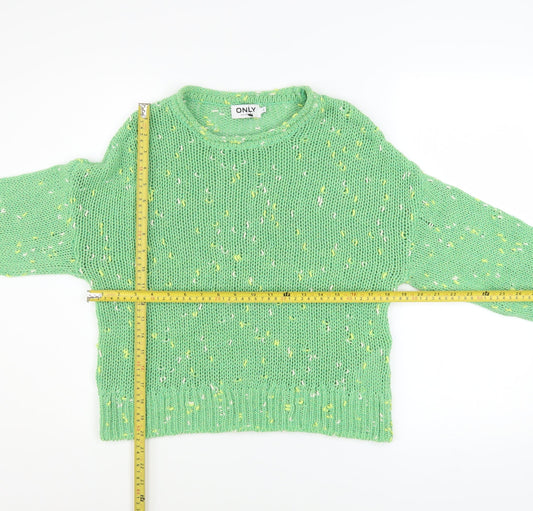Womens UK Size S Only Green Pullover Jumper
