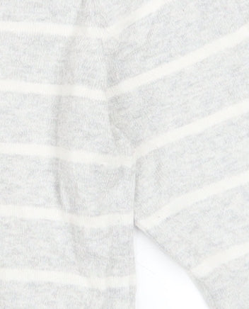 Gap Women’s Grey Striped Cotton Knit Pullover Jumper Size M