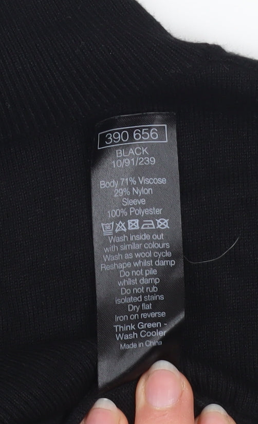 Womens UK Size 14 M&Co Black Pullover Jumper