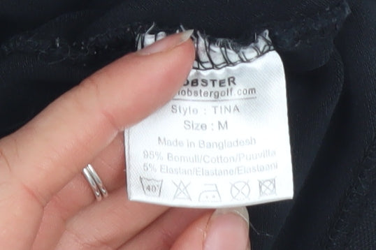 Womens UK Size M Lobster Black Basic Polo