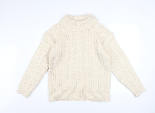 Womens UK Size 14 Nutmeg Ivory Pullover Jumper