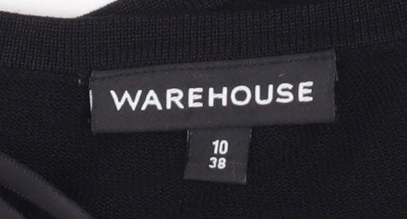 Womens UK Size 10 Warehouse Black Shrug Jumper