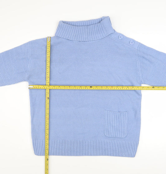 Womens UK Size M ISLE Collection Blue Pullover Jumper