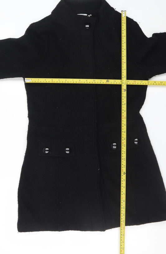 Womens UK Size 10 W. Lane Black Overcoat