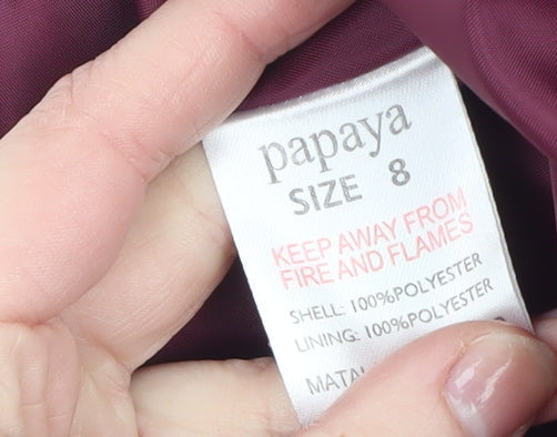 Womens UK Size 8 Papaya Pleated Twill Skirt