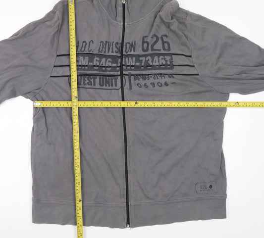 Mens UK Size 2XL Easy Grey Full Zip Sweatshirt