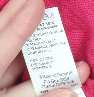Womens UK Size 16 Marks and Spencer Pink Tunic Blouse