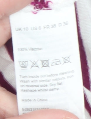 Womens UK Size 10 Warehouse White Basic T-Shirt