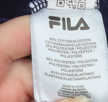 Womens UK Size 12 FILA Blue Pullover Hoodie