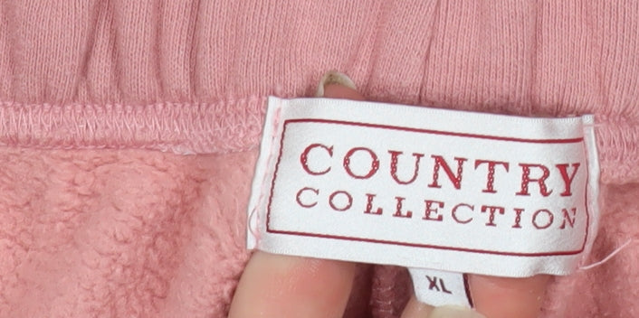 Womens UK Size XL Country Collection Regular Fit Sweatpants Pink Trousers