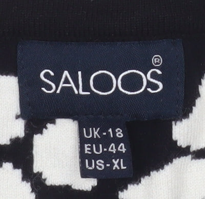 Womens UK Size 18 Saloos Black Cardigan Jumper