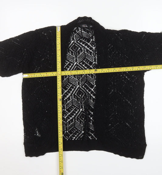 Womens UK Size M/L Fashion Friendly Black Cardigan Jumper