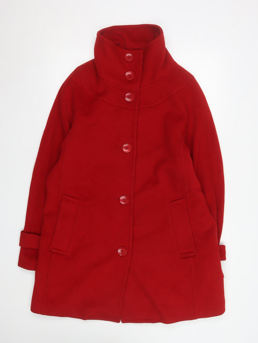 Womens UK Size 10 Talbots Red Overcoat