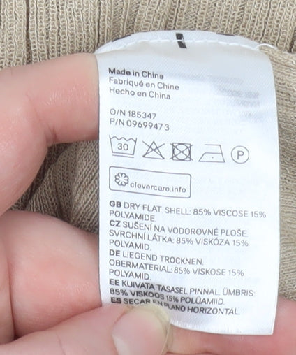 Womens UK Size S H&M Beige Basic Tank