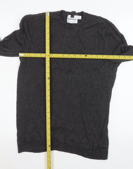 Mens UK Size S Topman Grey Pullover Jumper