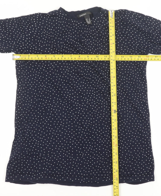 Womens UK Size S Mango Blue Pullover Jumper