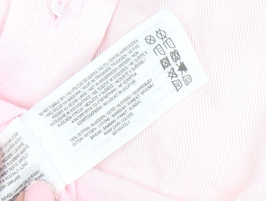 Mens UK Collar Size 2XL Primark Smart Pink Dress Shirt