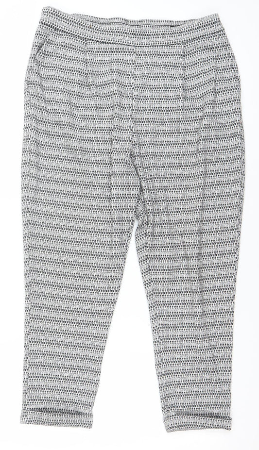 Womens UK Size 18 F&F Regular Fit Casual Workwear Grey Trousers