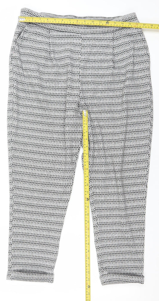 Womens UK Size 18 F&F Regular Fit Casual Workwear Grey Trousers