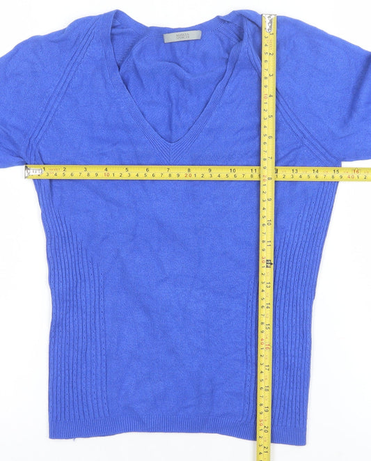 Womens UK Size 12 Marks and Spencer Blue Pullover Jumper
