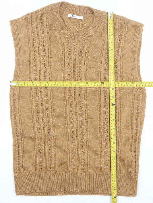 Womens UK Size 8 TU Beige Vest Jumper