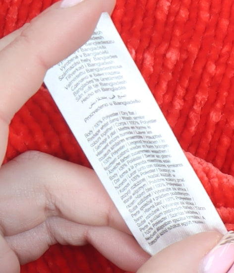 Womens UK Size 8 F&F Red Pullover Jumper