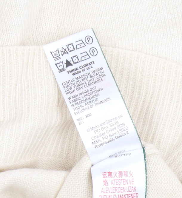 Womens UK Size 20 Marks and Spencer Beige Pullover Jumper