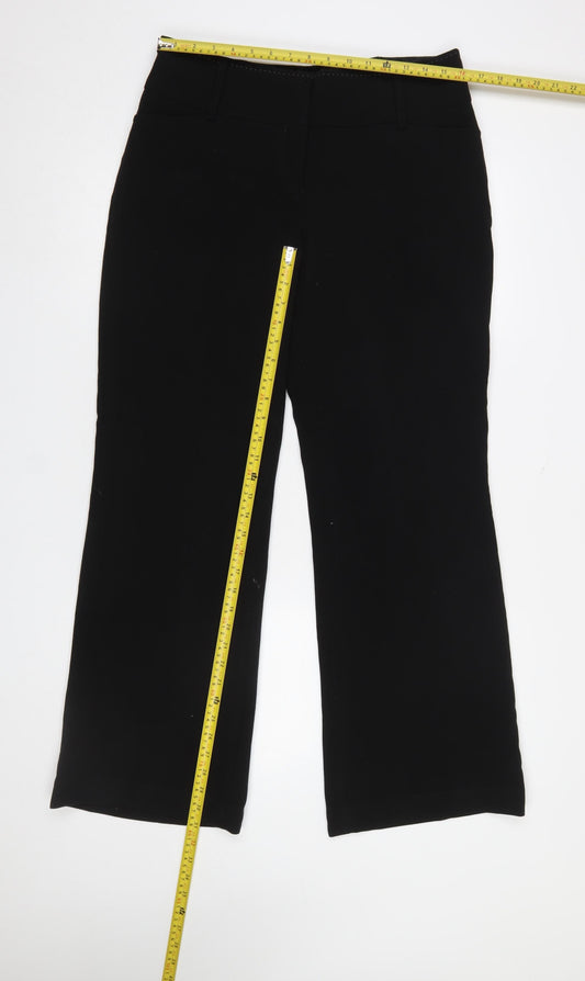 Womens UK Size 14 NEXT Regular Fit Dress Pants Black Trousers