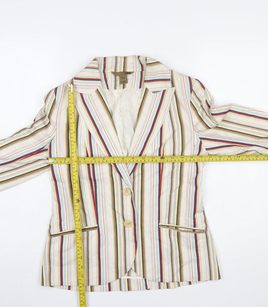 Womens UK Size 10 H&M Regular Multicoloured Blazer