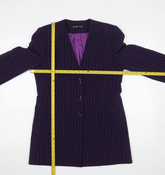 Womens UK Size 10 Jacques Vert Regular Purple Blazer