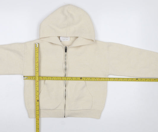 Girls UK Size 13-14 Years Zara Beige Full Zip Jumper