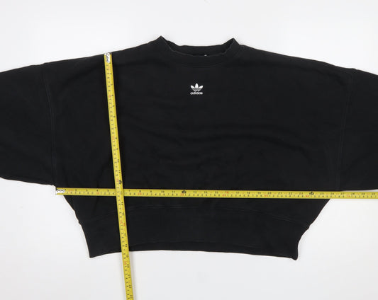 Womens UK Size 12 adidas Black Pullover Sweatshirt