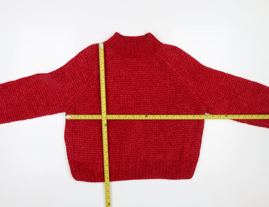 Womens UK Size 14 H&M Red Pullover Jumper