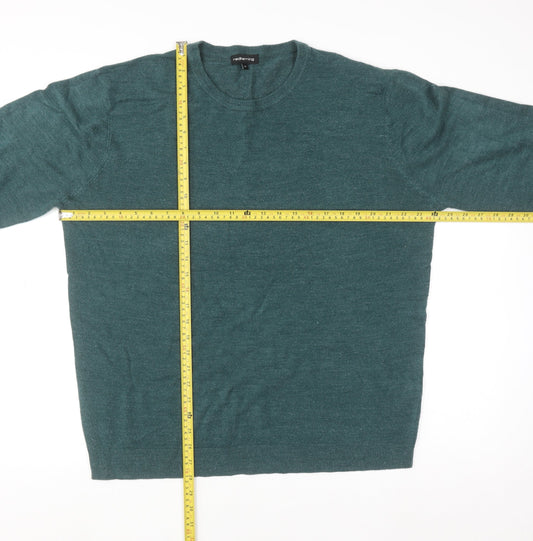 Mens UK Size XL Red Herring Green Pullover Jumper
