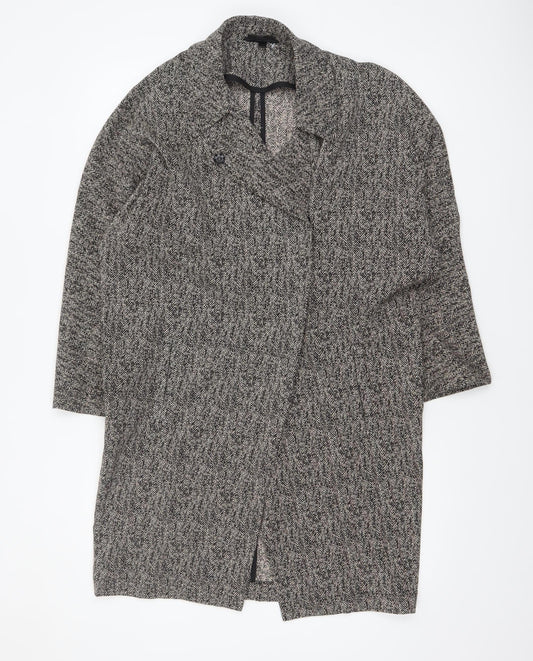 Womens UK Size 8 Topshop Grey Overcoat