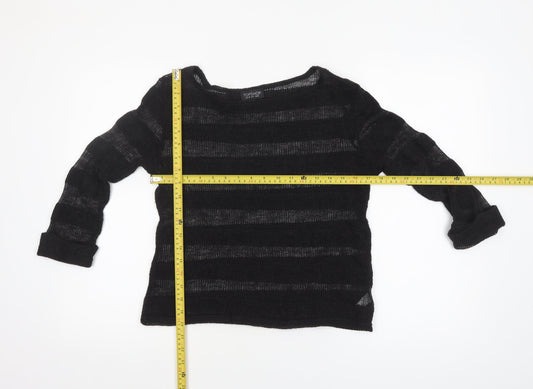 Womens UK Size 10 Topshop Black Pullover Jumper