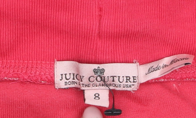 Girls UK Size 8 Years Juicy Couture Regular Fit Sweatpants Red Trousers