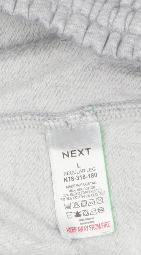 Womens UK Size L NEXT Regular Fit Sweatpants Grey Trousers