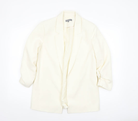 Additional front view of Principles Women's Ivory, size 10, Notch Lapel Tailored Blazer Jacket