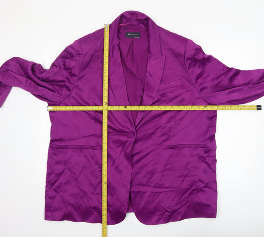 Womens UK Size 24 Marks and Spencer Plus Purple Blazer
