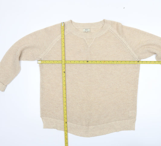Womens UK Size 20 Papaya Beige Pullover Jumper