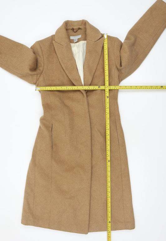 Womens UK Size 10 H&M Beige Overcoat