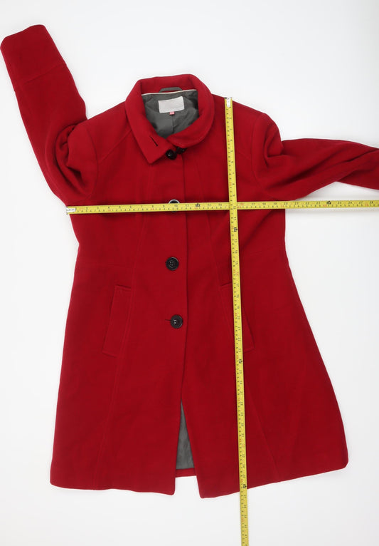 Womens UK Size 14 John Lewis Red Overcoat