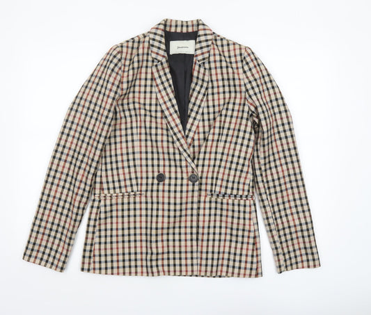 Womens UK Size S Stradivarius Regular Beige Blazer