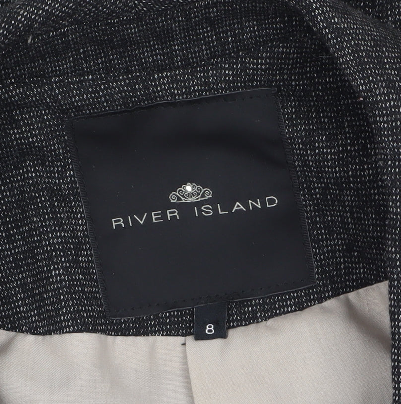 Womens UK Size 8 River Island Regular Grey Suit Jacket
