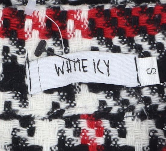 Womens UK Size S White Icy Black Shacket