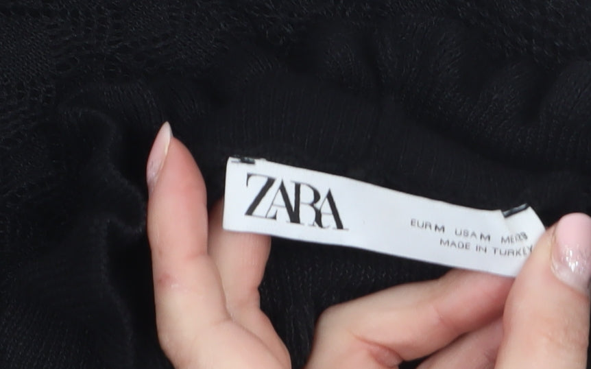 Womens UK Size 12 Zara Black Pullover Jumper