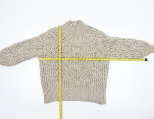Womens UK Size XS Only Beige Pullover Jumper