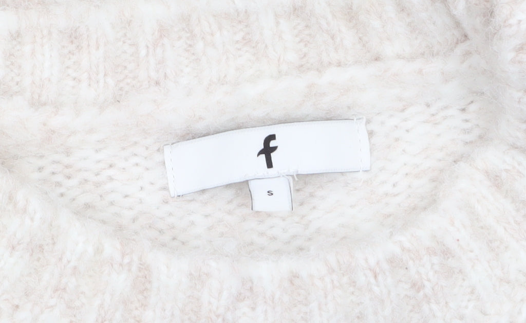Womens UK Size S F&F Ivory Pullover Jumper