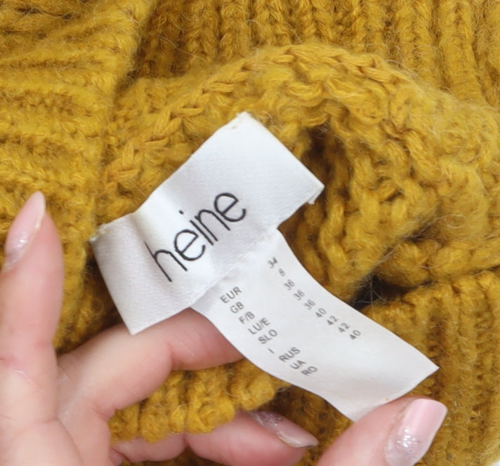 Womens UK Size 8 HEINE Yellow Pullover Jumper